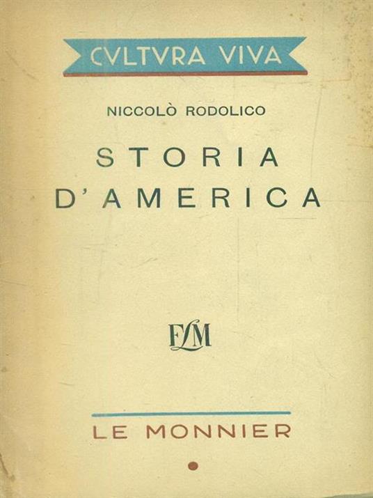 Storia d'America - Niccolò Rodolico - copertina