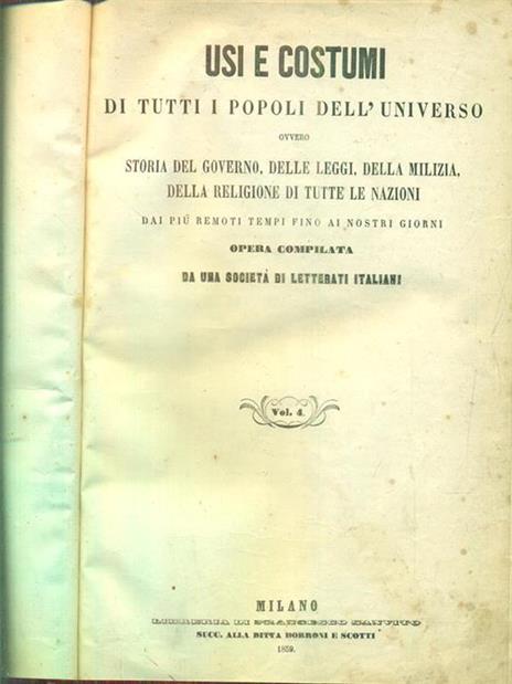 Usi e costumi di tutti i popoli dell'Universo vol IV Europa - 2