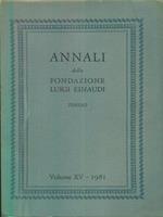 Annali della fondazione Luigi Einaudi XV - 1981