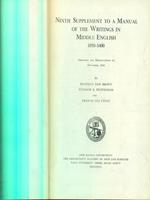 Ninth Supplement to a manual of the writings in middle english 1050-1400