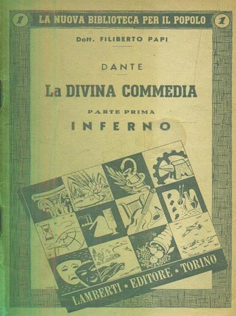 La Divina commedia parte prima Inferno - Dante Alighieri - copertina