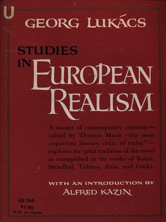 Studies in European realism - György Lukács - copertina