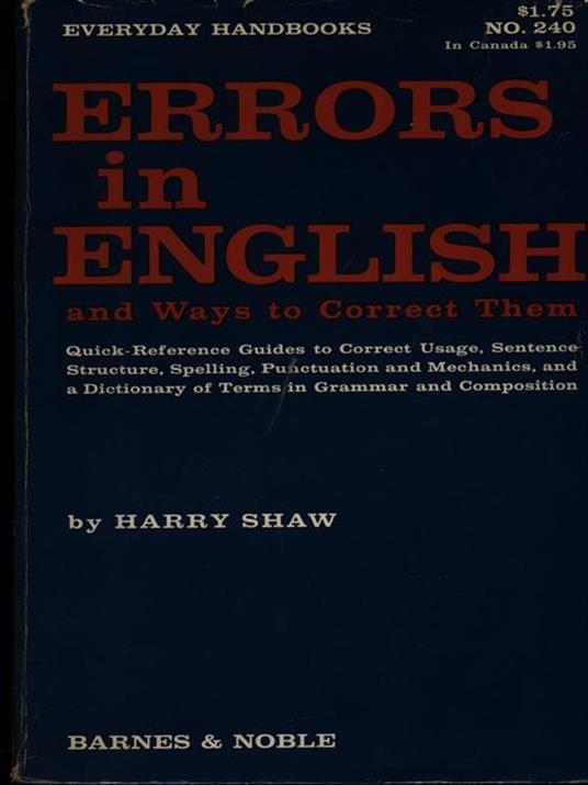 Errors in english - Harry Shaw - 2