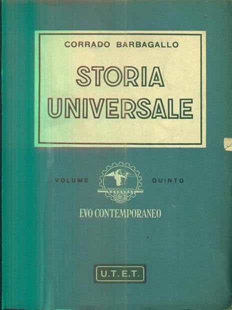 Storia universale vol quinto parte prima - riforme e rivoluzione - Corrado Barbagallo - copertina