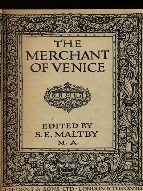 The merchant of Venice - S.E. Maltby - copertina