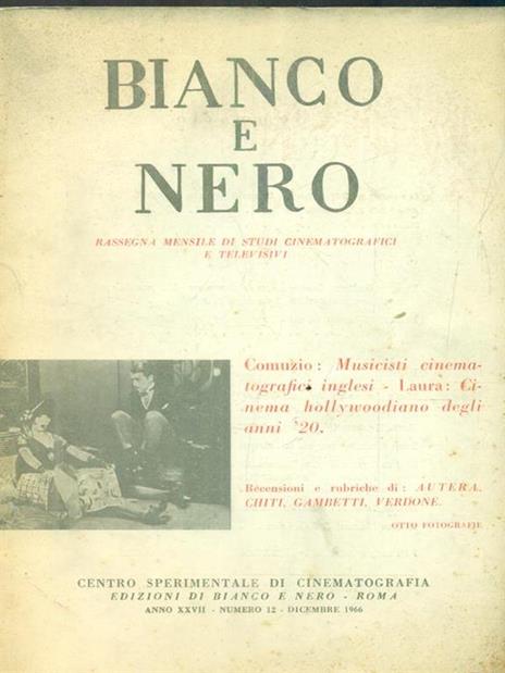 bianco e nero 12 / dicembre 1966 - copertina