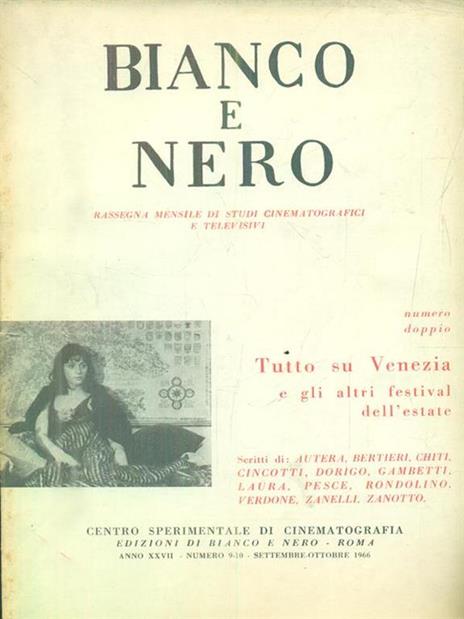 bianco e nero 9-10 / settembre-ottobre 1966 - copertina