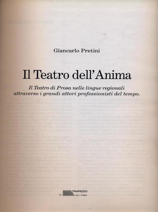 Il teatro dell'Anima - Giancarlo Pretini - copertina