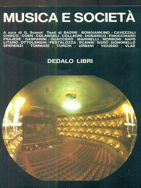 Musica e società - copertina