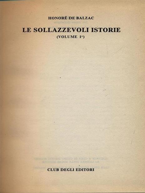 Le sollazzevoli istorie 2 vv - Honoré de Balzac - copertina