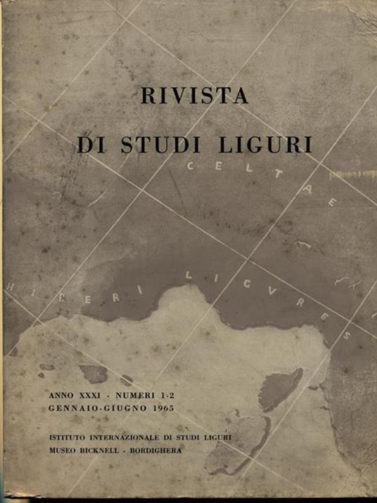 Rivista di studi liguri n. 1-2/gennaio-giugno 1965 - 3