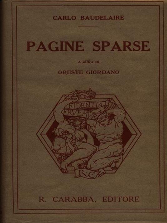 Pagine sparse - Charles Baudelaire - copertina