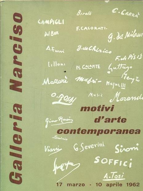 Motivi d'arte contemporanea - Galleria Narciso 1962 - copertina