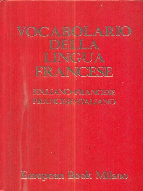 Vocabolario della lingua francese - copertina