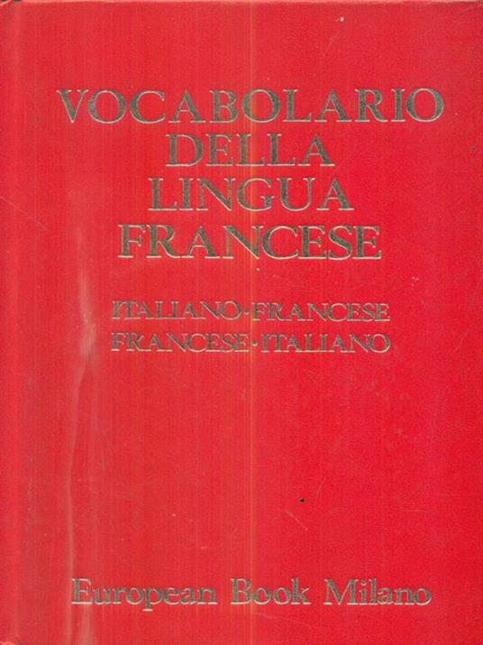 Vocabolario della lingua francese - copertina