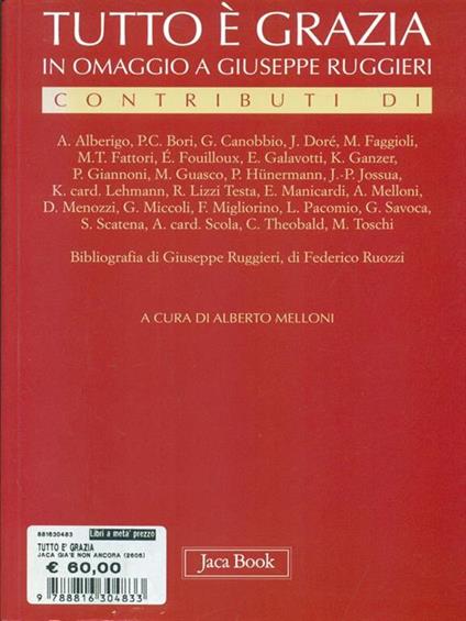 Tutto è grazia. In omaggio a Giuseppe Ruggieri - Alberto Melloni - copertina