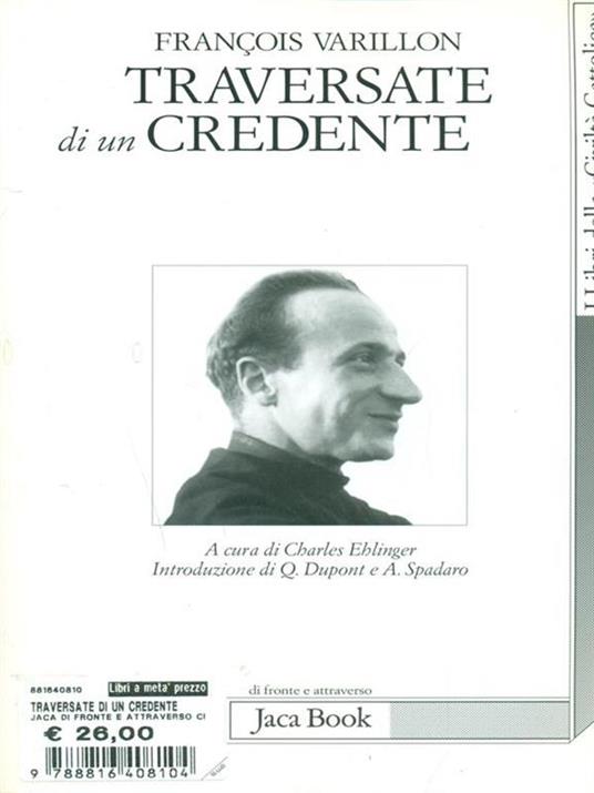 Traversate di un credente - François Varillon - copertina