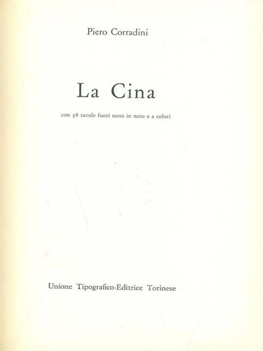 La Cina - Piero Corradini - copertina