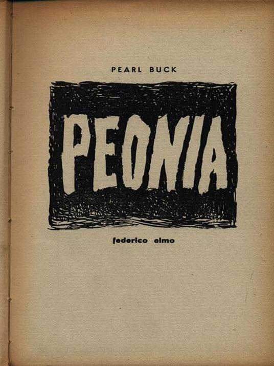 Peonia - Paul H. Buck - copertina