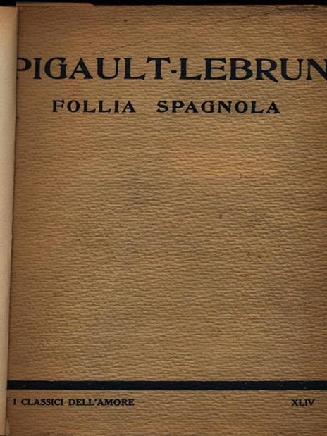 Follia spagnola - copertina