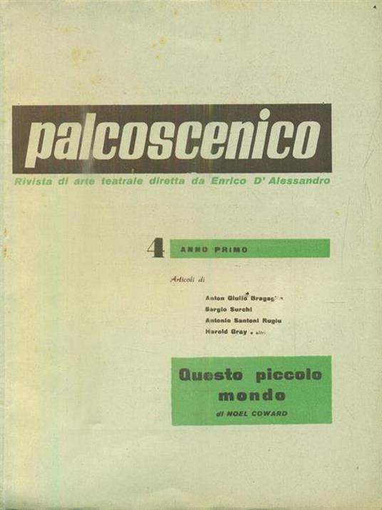 Palcoscenico. Numero 4 anno primo - 5