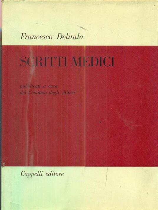 Scritti medici - Francesco Delitala - copertina