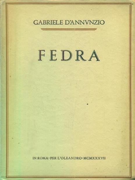 Fedra - Gabriele D'Annunzio - 5