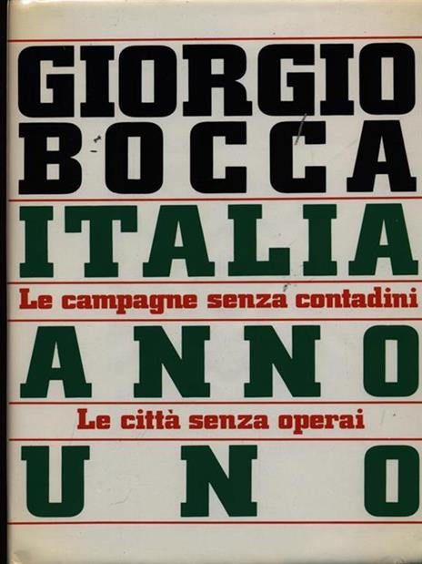 Italia anno Uno - Giorgio Bocca - copertina