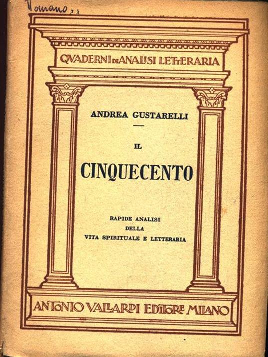 Il Cinquecento - Andrea Gustarelli - 2