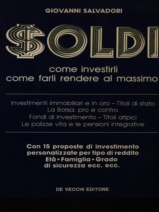 Soldi - Giovanni Salvadori - copertina