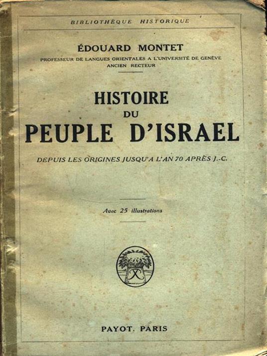 Histoire du peuple d'Israel - Edouard Montet - 5