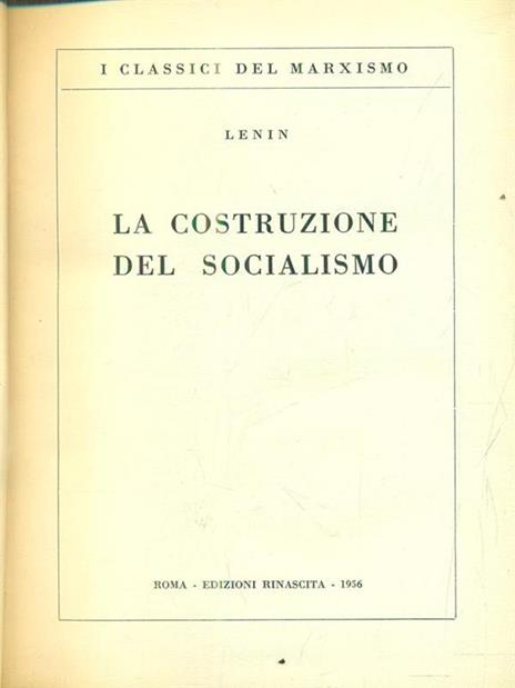 La costruzione del socialismo - Lenin - 4