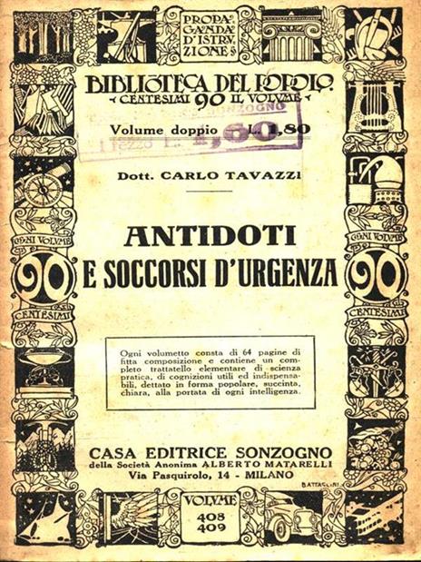 Antidoti e soccorsi d'urgenza - Carlo Tavazzi - 2