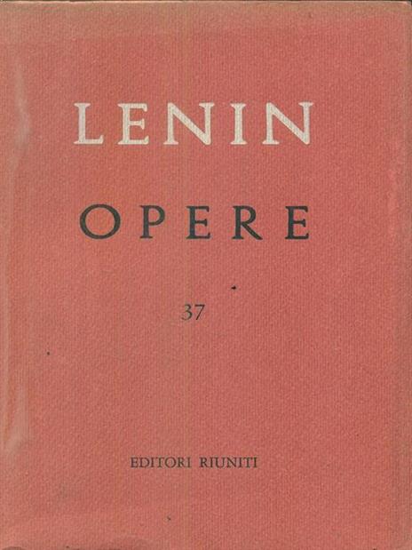 Opere. Numero 37 - Lenin - copertina