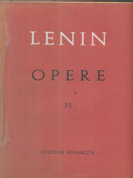 Opere. vol 35 - Lenin - copertina