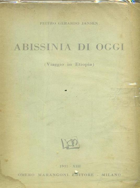 Abissinia di oggi - Pietro Gerardo Jansen - copertina