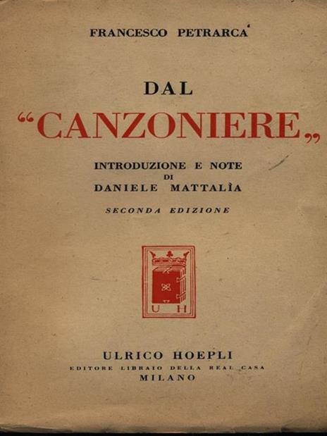 Dal Canzoniere - Francesco Petrarca - copertina