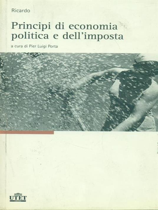 Principi di economia politica e dell'imposta - David Ricardo - copertina