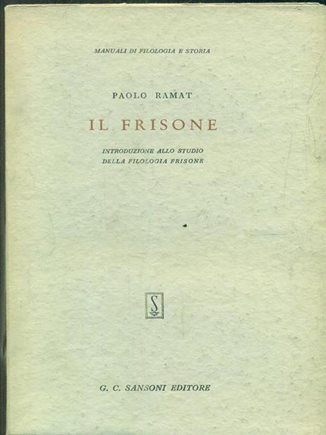 Il frisone - Paolo Ramat - copertina