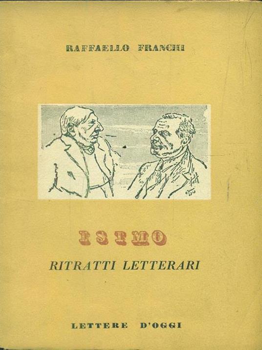 Istmo ritratti letterari - Raffaello Franchi - copertina