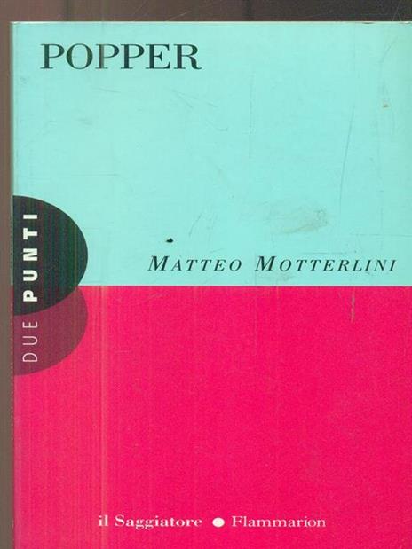 Popper - Matteo Motterlini - copertina