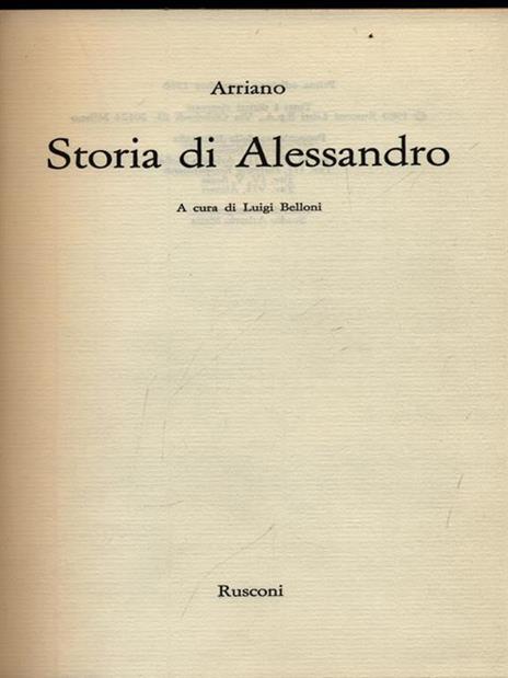 Storia di Alessandro - Flavio Arriano - 2