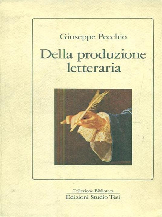 Della produzione letteraria - Giuseppe Pecchio - copertina