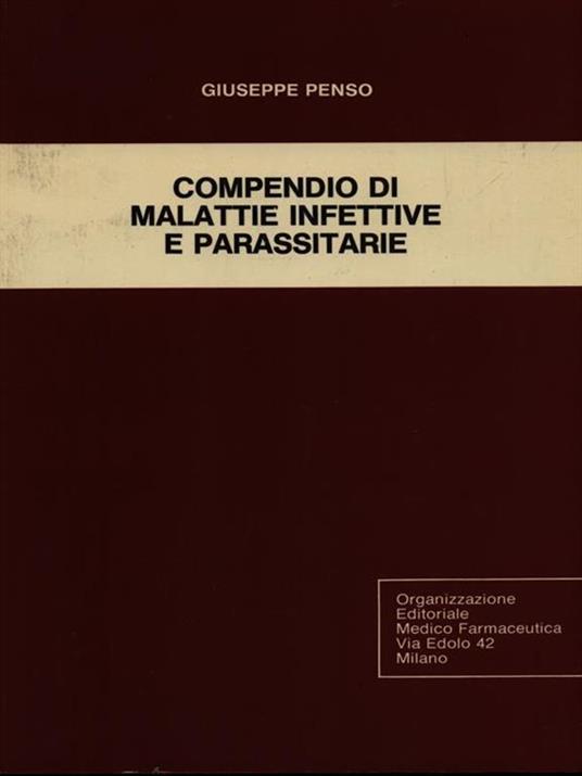 Compendio di malattie infettive e parassitarie - Giuseppe Penso - copertina