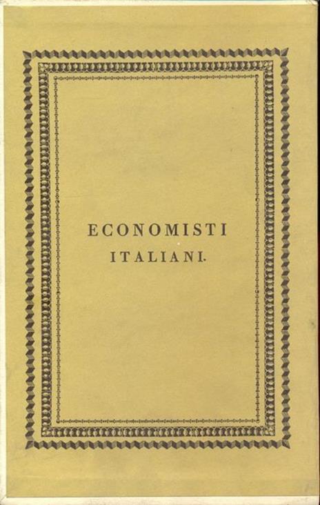 Economisti italiani. Tomo XX Paoletti - copertina
