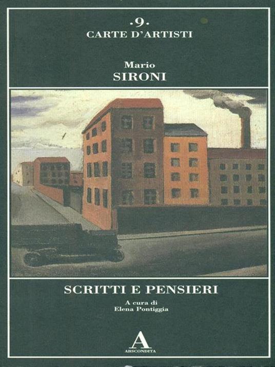 Carte d'artisti 9 Scritti e pensieri - Mario Sironi - copertina