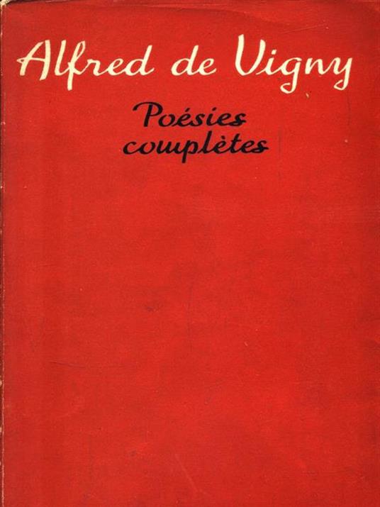 Poesies completes - Alfred de Vigny - copertina