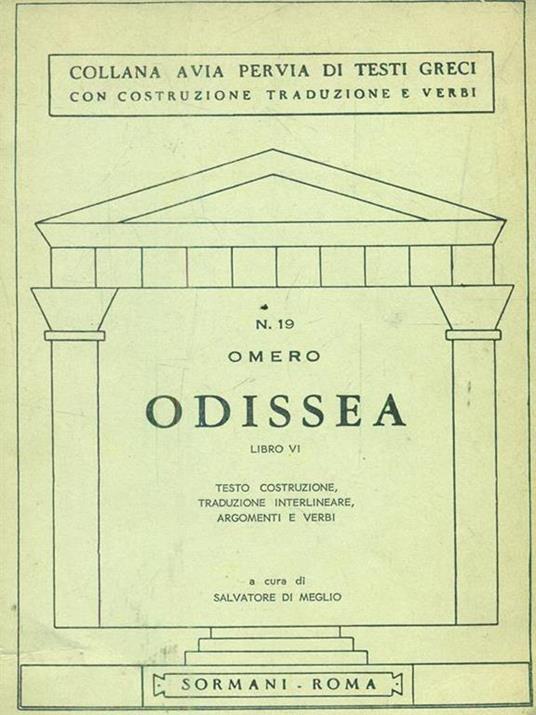 Odissea. Libro VI - Omero - copertina