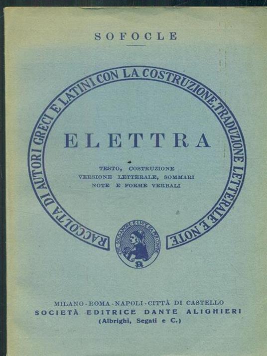 Elettra - Sofocle - copertina