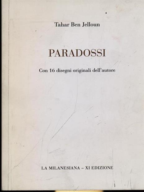 Paradossi - Tahar Ben Jelloun - copertina